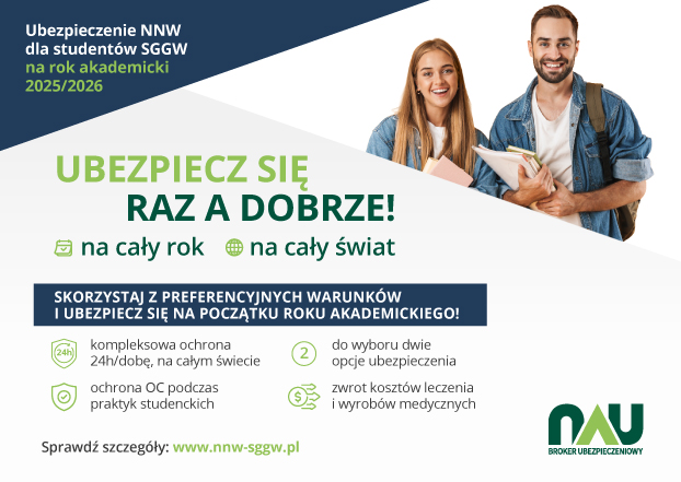 Ubez­pie­cze­nie NNW dla stu­diu­ją­cych w SGGW