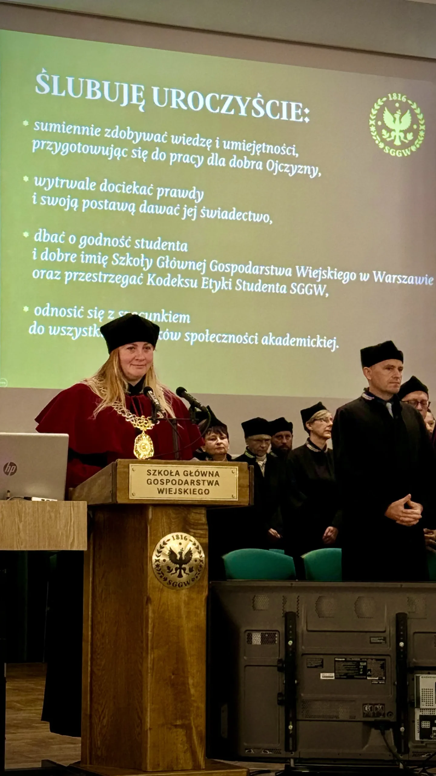 Immatrykulacja nowo przyjętych studentów