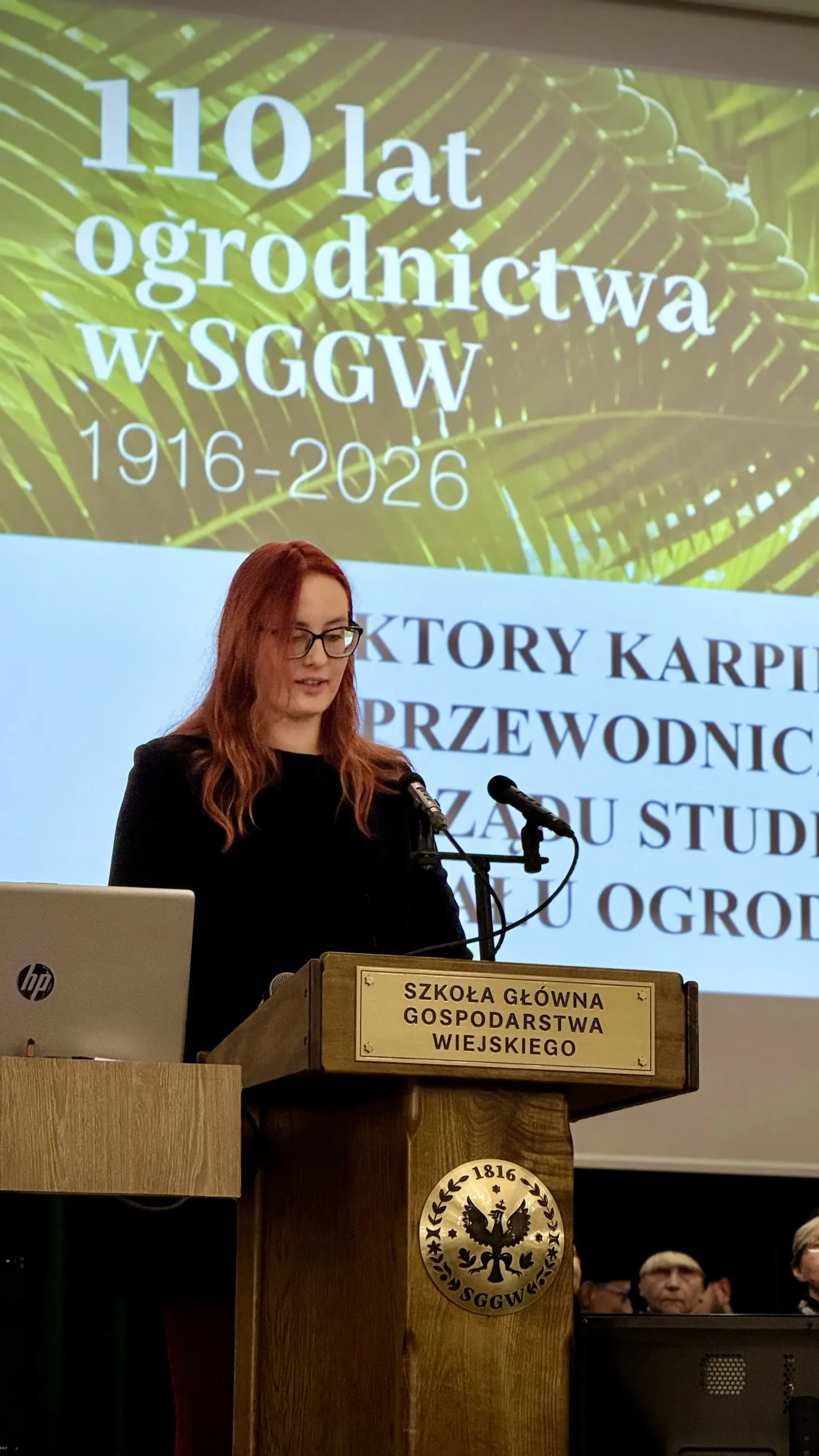 Wystąpienie przedstawiciela Samorządu Studentów Wydziału Ogrodniczego
